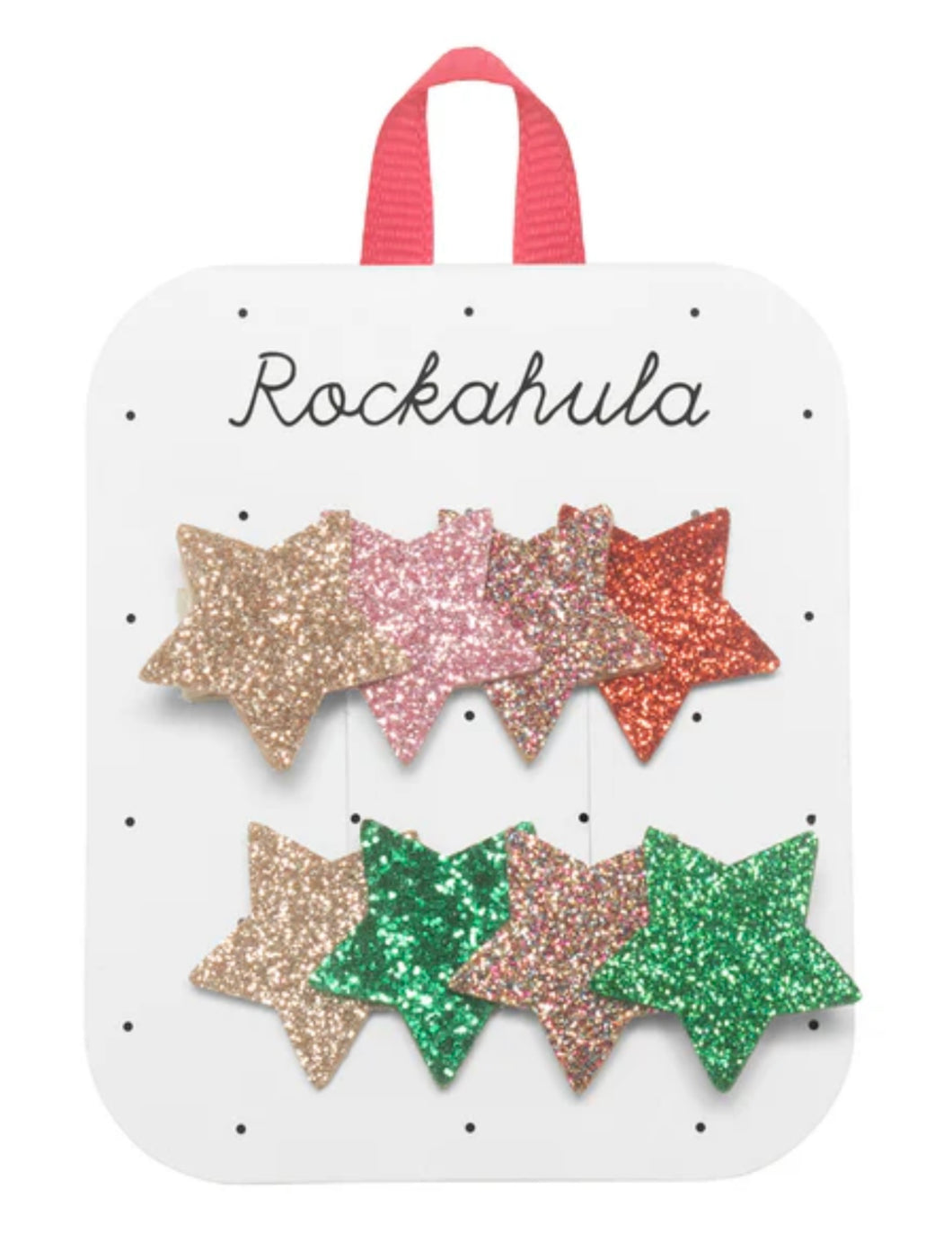 Jolly Glitter Star Clips